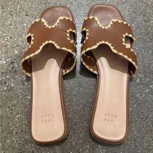 A New Day Helena Whipstitch Slide Sandals